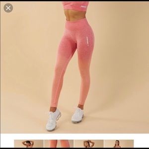 Gymshark Ombré leggings in Peach/Coral